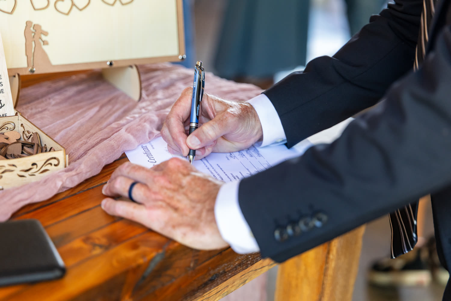 Signing at an event